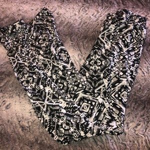 Black and white joggers